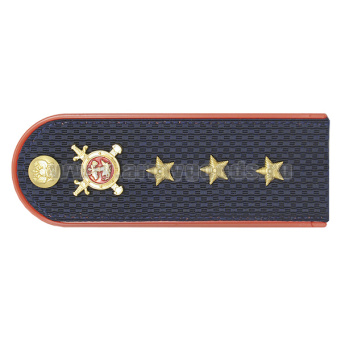 Погоны Полиции (ОВД) на китель, укомплектованные мет. фурнитурой (ст. прапорщик) пластик