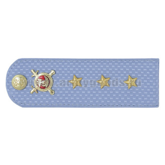 Погоны Полиции (ОВД) на голубую рубашку (без канта), укомпл. мет. фурнитурой (ст. прапорщик) пластик