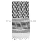 Шарф шемах хлопковый черно-белый