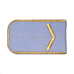 Погоны РЖД вышит. мет. зол. голубые (1 лычка)