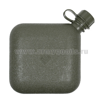 Фляга пластиковая оливковая США с чехлом и ремнем (1,9 л)