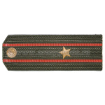 Погоны оливк. 2 красных просвета, укомпл. мет. фурнитурой (майор) пластик