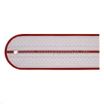 Погоны белые (крап. кант) 1 крап. пр. (ФСИН на белую рубашку) пластик