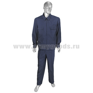 Костюм лет. МО офисный синий (ткань "габардин") подкладка сетка р-ры с 44 по 60