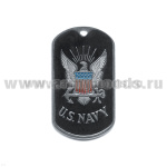 Жетон (нерж. ст., эмал.) U.S. Navy (ВМФ) черн. фон