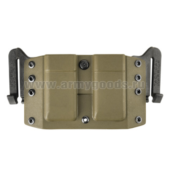 Подсумок тактический под 2 магазина Глок (ударопрочный полиамид) песочный