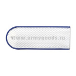 Погоны белые (васильк. кант) чист. Юстиция н/о на белую рубашку (на пластике)