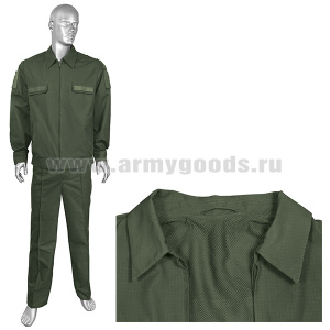 Костюм лет. МО офисный оливковый (ткань Rip-Stop) ТУ 858-6291-2013 МПА-35-01 (М) подкладка сетка р\ры с 42 по 60