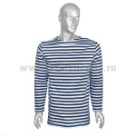 Тельняшка зим. х/б с начесом синяя р-ры с 44 по 60