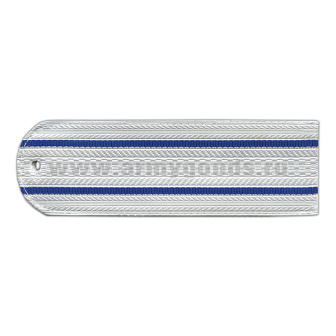 Погоны белые 2 васильк. пр. без канта Юстиция н/о на рубашку