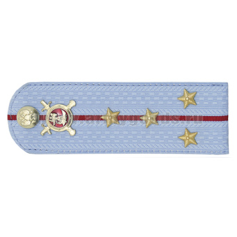 Погоны Полиции (ОВД) на голубую рубашку (без канта), укомпл. мет. фурнитурой (капитан) пластик