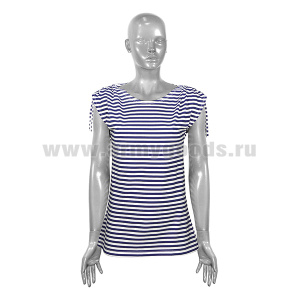 Туника женская (белая в синюю полоску) 100% хлопок