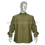 Гимнастерка х/б РККА обр. 1943 г. защитного цвета р-ры с 42 по 60 (оттенки гимнастерок и галифе могут не совпадать. сборка по наличию)