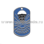 Жетон (нерж. ст., эмал.) Нам некого бояться (череп в черн. берете)