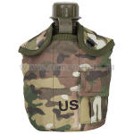 Фляга НАТО пластиковая (с мет. котелком) в чехле "мультикам"