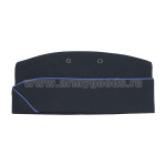 Пилотка Юстиция (Полиция) женская темно-синяя с васильковым кантом (габардин)