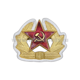 Кокарда мет. СА р/с (в обрамлении из белого шнура) 