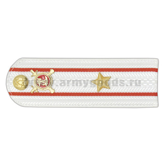 Погоны Полиции (ОВД) на белую рубашку (без канта), укомпл. мет. фурнитурой (майор) пластик