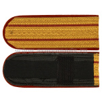 Погоны парад. зол. мет. ФСИН 2 краповых пр. (с хлястиком)