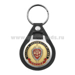 Брелок с эмблемой на виниловой подкладке Ветеран боевых действий (щит и меч)