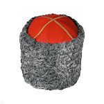 Папаха генеральская серый каракуль, верх - красное сукно