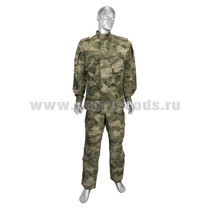 Костюм лет. РГ-1 "мох" (A-TACS FG) (ткань "шлифовка", 100 % хлопок / 50% хлокок, 50 % ПЭ - по наличию на складе) р-ры с 34 по 60