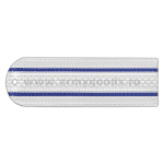 Погоны белые 2 васильк. пр. без канта Юстиция н/о на рубашку (пластик)