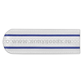 Погоны белые 2 васильк. пр. без канта Юстиция н/о на рубашку (пластик)