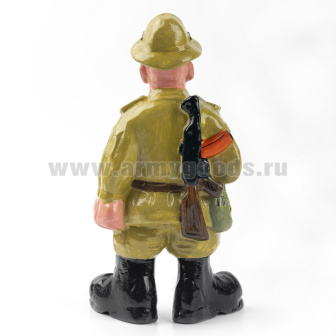 Фигурка гипсовая Воин-интернационалист (в "афганке") с автоматом за спиной