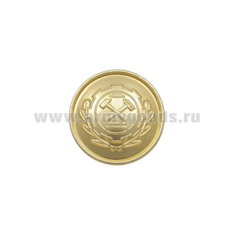 Пуговица 22 мм мет. Гостехнадзор зол.