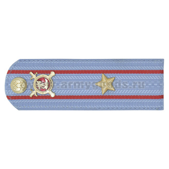Погоны Полиции (ОВД) на голубую рубашку (без канта), укомпл. мет. фурнитурой (майор) пластик