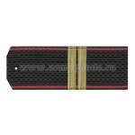 Погоны черн. красный кант с нашитым латунным галуном (мл. сержант) на пластике