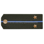 Погоны оливк. 1 голубой просвет, укомпл. мет. фурнитурой (лейтенант) пластик