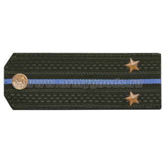 Погоны оливк. 1 голубой просвет, укомпл. мет. фурнитурой (лейтенант) пластик