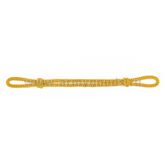 Филигрань на фуражку офиц., шелк. (желтая) плетеная