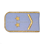 Погоны РЖД вышит. мет. зол. голубые (1 лычка 2 звезды)