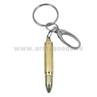 Брелок мет. Пуля гладкая (с карабином)