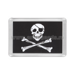Магнит пластиковый Веселый Роджер (череп с костями)