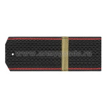 Погоны черн. красный кант с нашитым латунным галуном (ефрейтор) на пластике