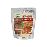 Консервы мясорастительные Котлета с гречей (250 г) (готовое блюдо в фольге)