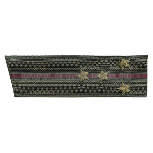 Погоны ВВ оливк. с 1 крапов. просв., вышит. канителью (капитан) со скосом