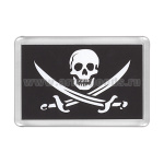 Магнит пластиковый Веселый Роджер (череп с саблями)