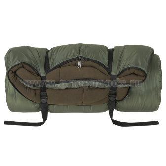 Спальный мешок (SN100) оливк. (-20°C) 100х250 (200) (ут-ль синт 400г/м2, подкл флис)