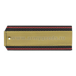 Погоны черн. красный кант с нашитым латунным галуном (старшина) на пластике