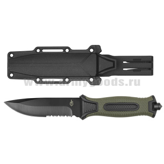 Нож GERBER COLUMBIA в пластиковых ножнах (2918А) общая длина 25 см (рукоятка черная/оливковая по наличию)