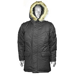 Кртк зим. Штабная черная ("таслан" 100% п/э / синтепон 400 гр/м2) р-ры с 62