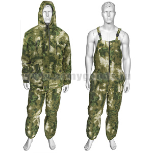 Костюм зим. Горка "мох" (A-TACS FG) (флисовый подклад у куртки) ткань Rip-Stop (Т 019) (брюки/полукомбинезон - по наличию на складе)