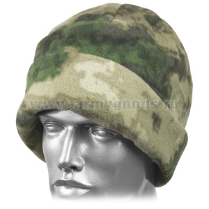 Шапка флисовая с отворотом (с утеплителем холлофан) "мох" (A-TACS FG)