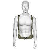 Пояс тактический малый с лямками и мет. пряжкой-"коброй" оливковый