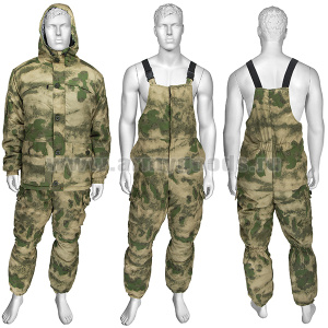 Костюм зим. серия "H&S" "мох" (A-TACS FG) (фольгированный подклад на куртке и полукомбинезоне)